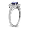 Oval Gemstone and Diamond Halo Rings