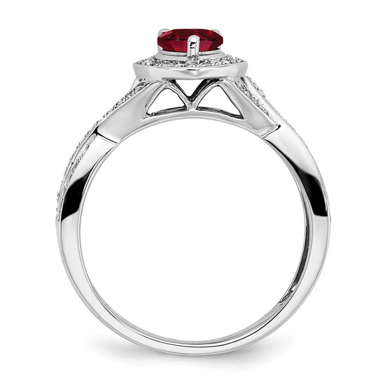 Pear Gemstone and Diamond Halo Rings