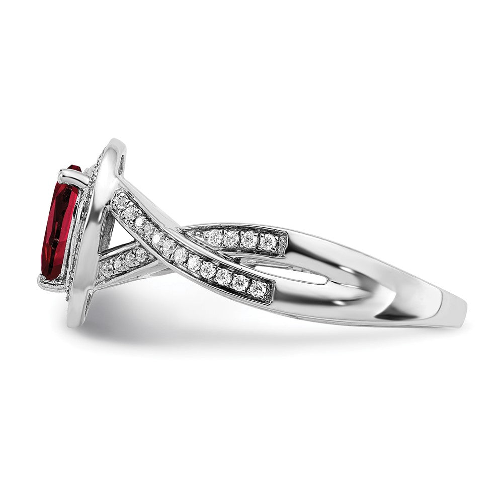 Pear Gemstone and Diamond Halo Rings