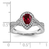 Pear Gemstone and Diamond Halo Rings