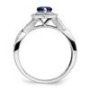 Pear Gemstone and Diamond Halo Rings