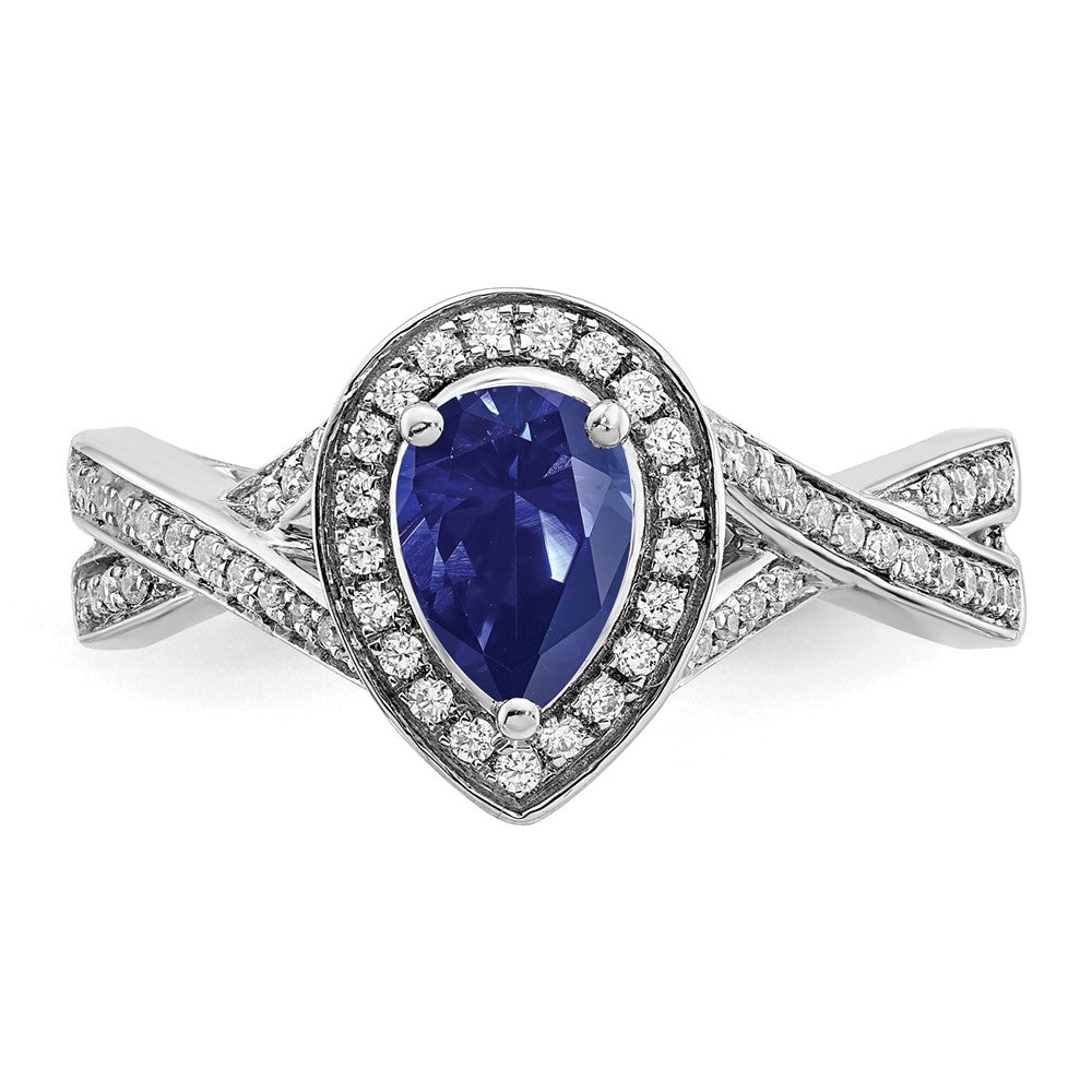 Pear Gemstone and Diamond Halo Rings