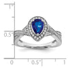 Pear Gemstone and Diamond Halo Rings