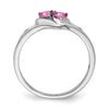 Gemstone and Diamond 2-stone Heart Rings