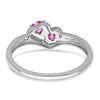 Gemstone and Diamond 2-stone Heart Rings