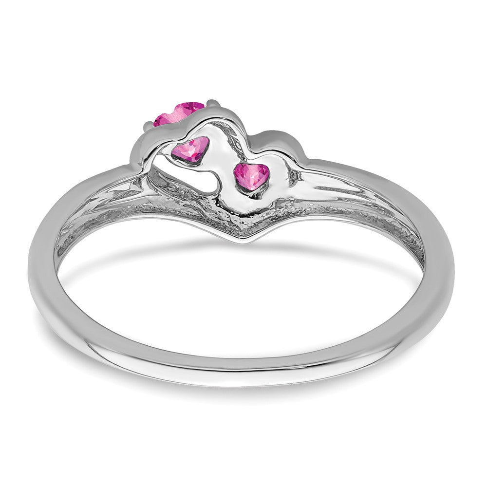 Gemstone and Diamond 2-stone Heart Rings