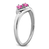 Gemstone and Diamond 2-stone Heart Rings