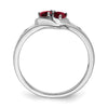 Gemstone and Diamond 2-stone Heart Rings