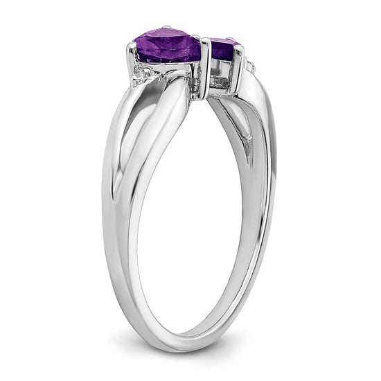 Two Hearts Gemstone & Diamond rings