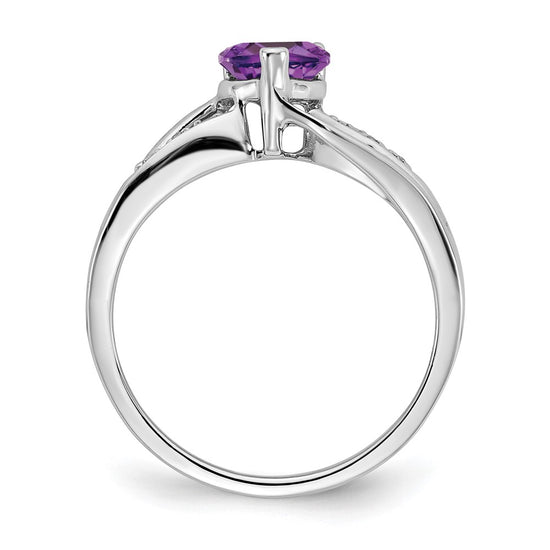 Gemstone and Diamond Heart Ring