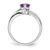 Gemstone and Diamond Heart Ring