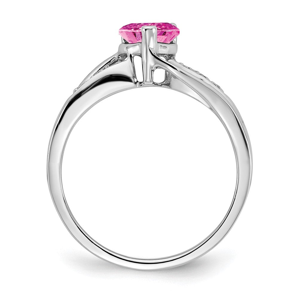 Gemstone and Diamond Heart Ring
