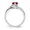 Gemstone and Diamond Heart Ring
