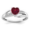 Gemstone and Diamond Heart Ring