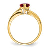 Gemstone and Diamond Heart Ring
