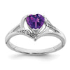 Gemstone and Diamond Heart Rings