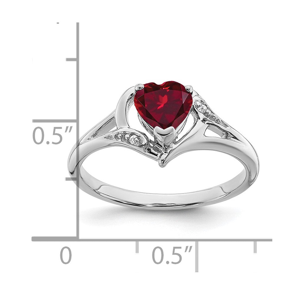 Gemstone and Diamond Heart Rings