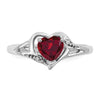 Gemstone and Diamond Heart Rings