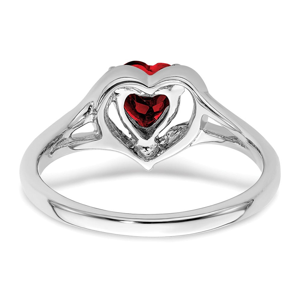 Gemstone and Diamond Heart Rings