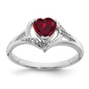 Gemstone and Diamond Heart Rings