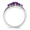 White Gold Gemstone and Diamond Heart Ring
