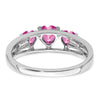 White Gold Gemstone and Diamond Heart Ring