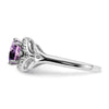 14k White Gold Gemstone and Diamond Ring