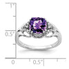 14k White Gold Gemstone and Diamond Ring