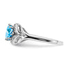 14k White Gold Gemstone and Diamond Ring