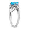 14k White Gold Gemstone and Diamond Ring