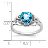 14k White Gold Gemstone and Diamond Ring