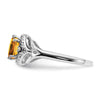 14k White Gold Gemstone and Diamond Ring