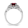 14k White Gold Gemstone and Diamond Ring