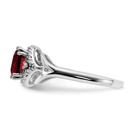 14k White Gold Gemstone and Diamond Ring