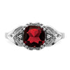 14k White Gold Gemstone and Diamond Ring