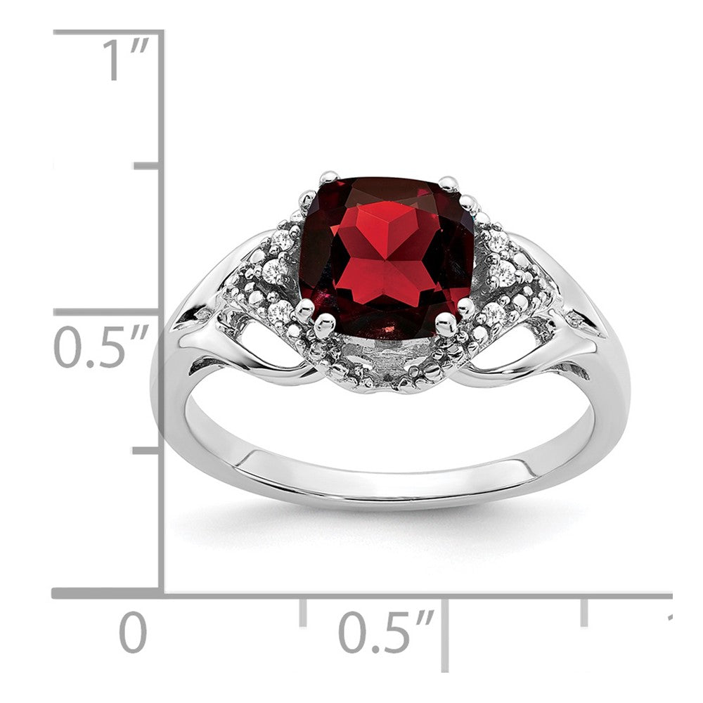 14k White Gold Gemstone and Diamond Ring