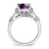 Cushion Gemstone and Diamond Rings