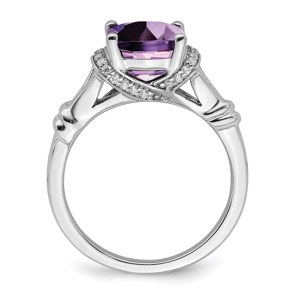 Cushion Gemstone and Diamond Rings