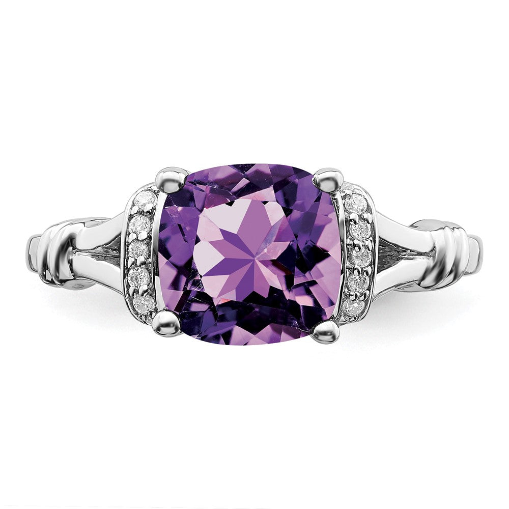 Cushion Gemstone and Diamond Rings