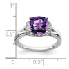 Cushion Gemstone and Diamond Rings