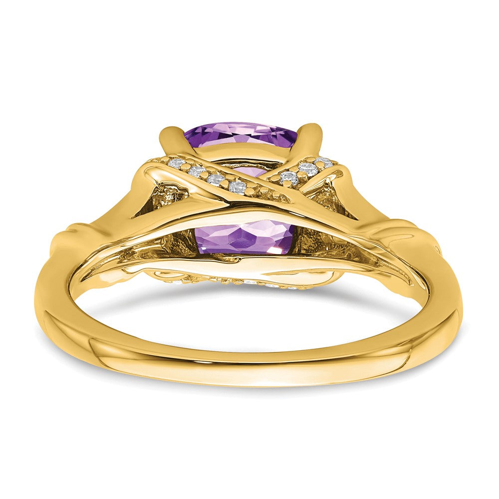 Cushion Gemstone and Diamond Rings