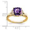 Cushion Gemstone and Diamond Rings