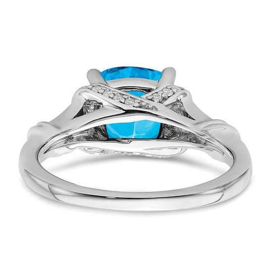 Cushion Gemstone and Diamond Rings