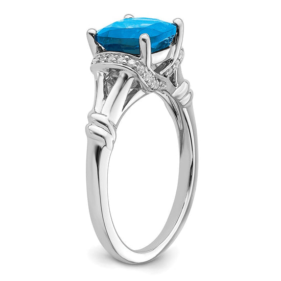 Cushion Gemstone and Diamond Rings