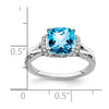 Cushion Gemstone and Diamond Rings