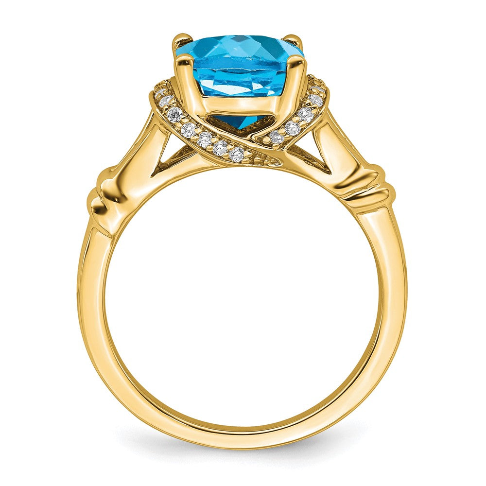 Cushion Gemstone and Diamond Rings
