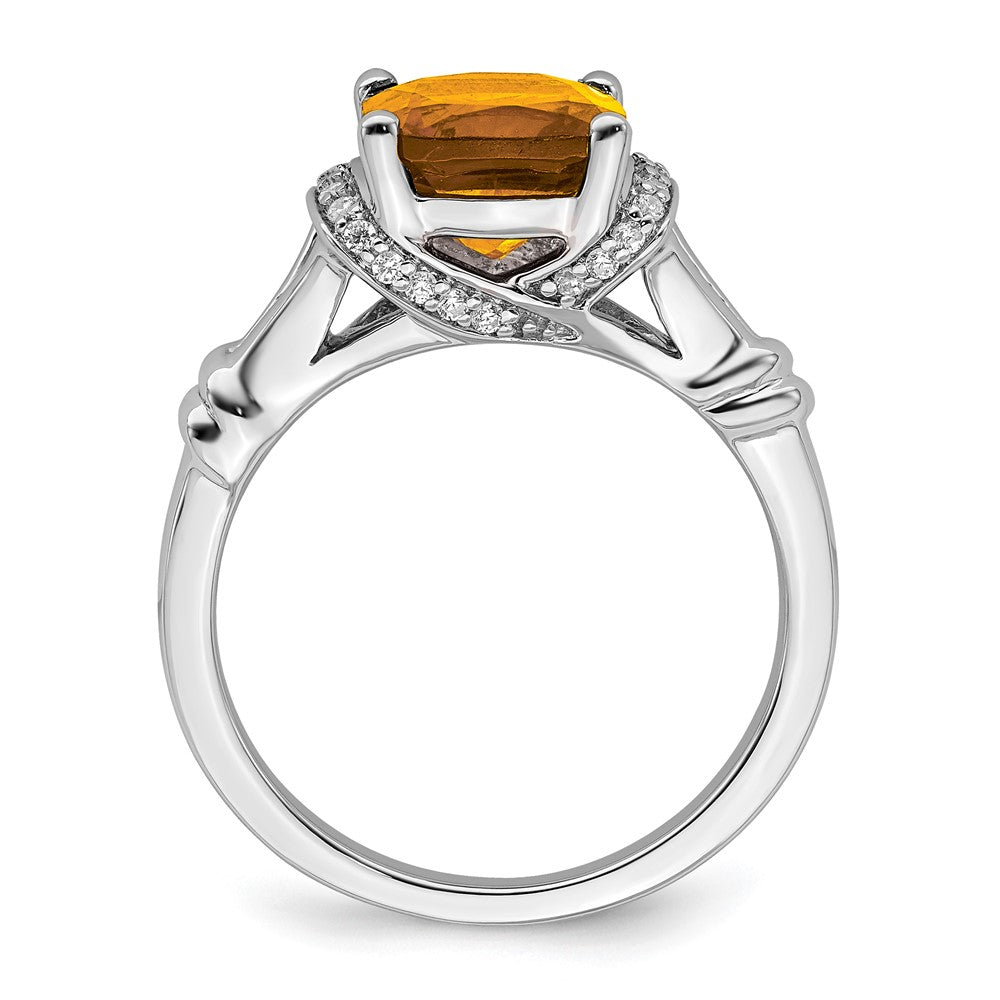 Cushion Gemstone and Diamond Rings
