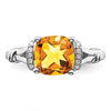 Cushion Gemstone and Diamond Rings