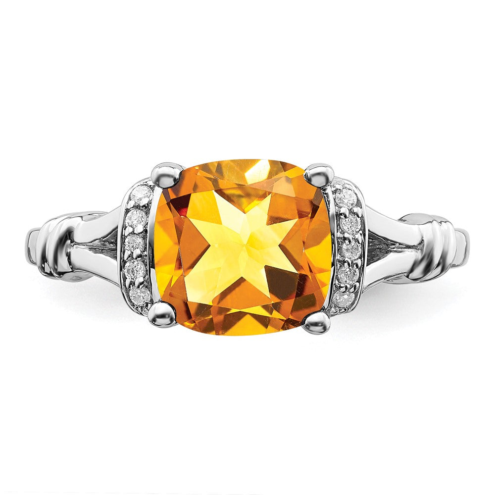 Cushion Gemstone and Diamond Rings