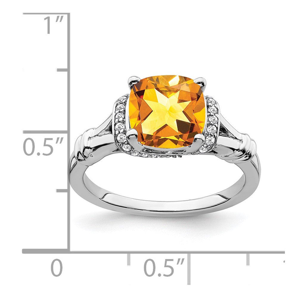Cushion Gemstone and Diamond Rings